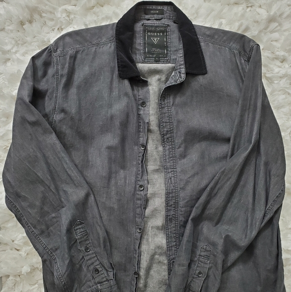 Guess Mens Dillon Long Sleeve casual shirt - Picture 1 of 7